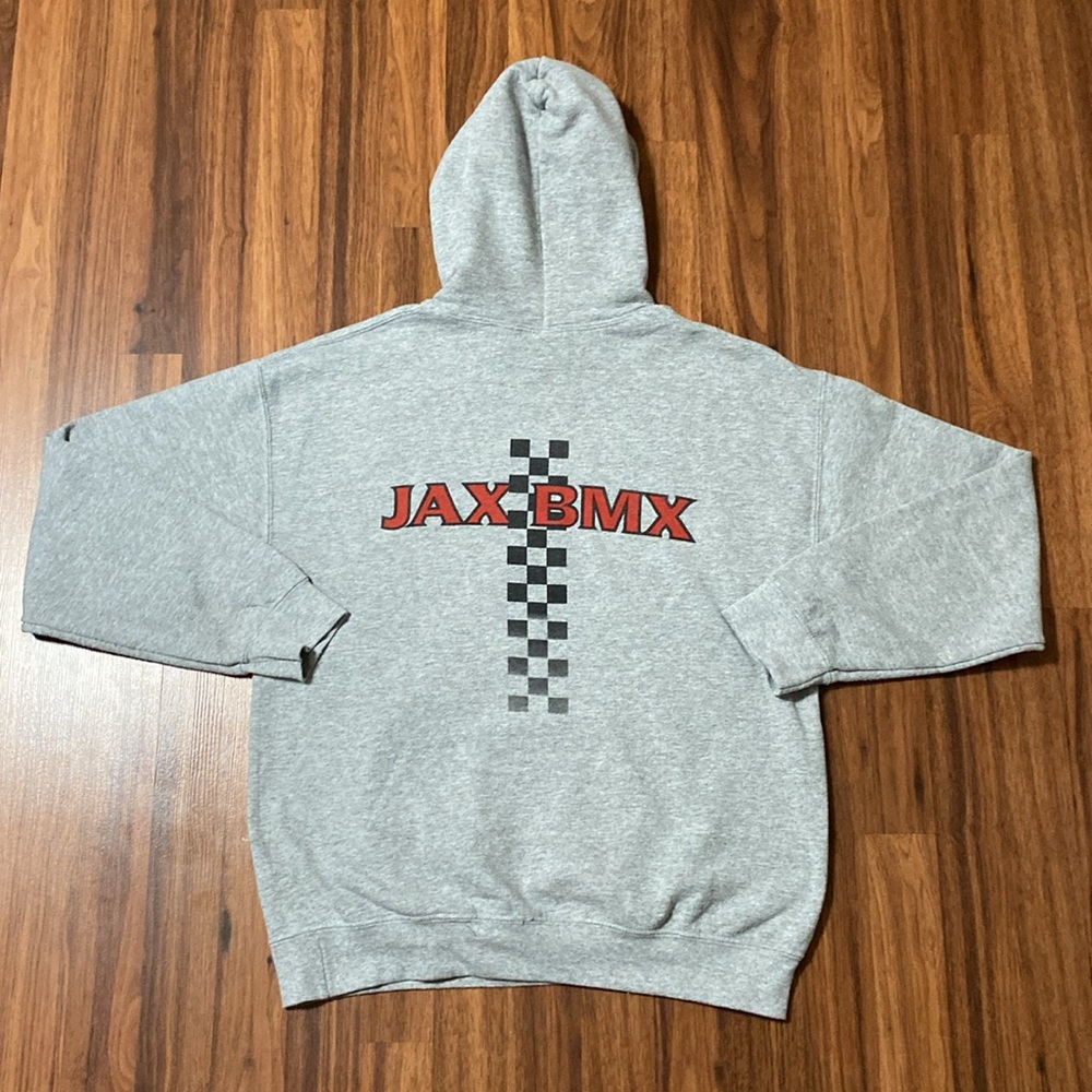 Jacksonville FL BMX Club City Sweatshirt Hoodie Grey Size Medium